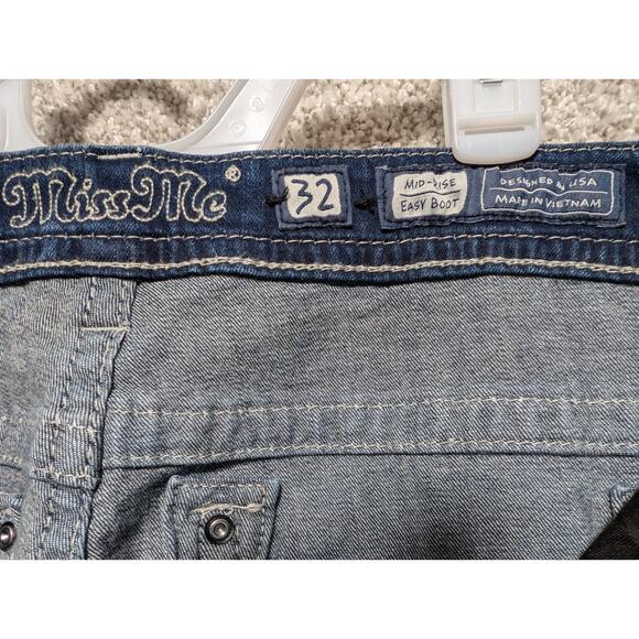 Baggy MissMe Jeans Womens Mid-Rise Easy Boot STYLE Y2K 2000's Size 32 - Picture 5 of 8